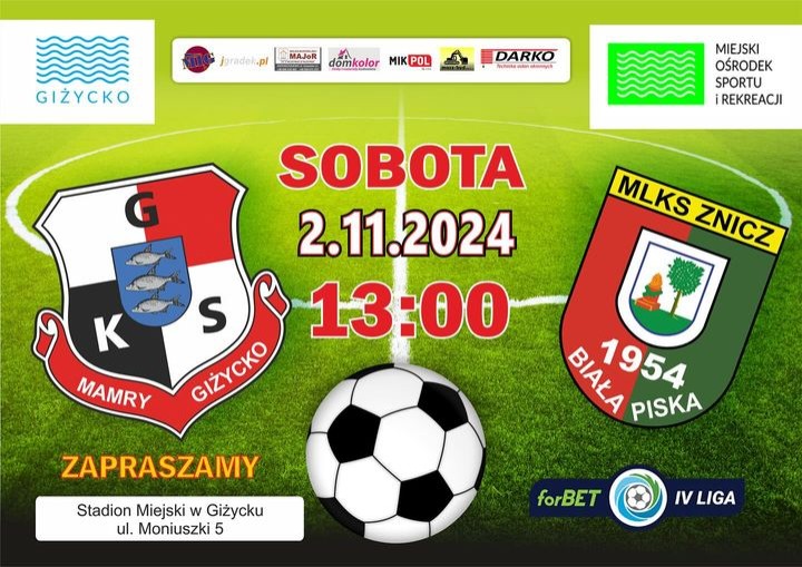 GKS Mamry Giżycko VS MLKS Znicz Biała Piska